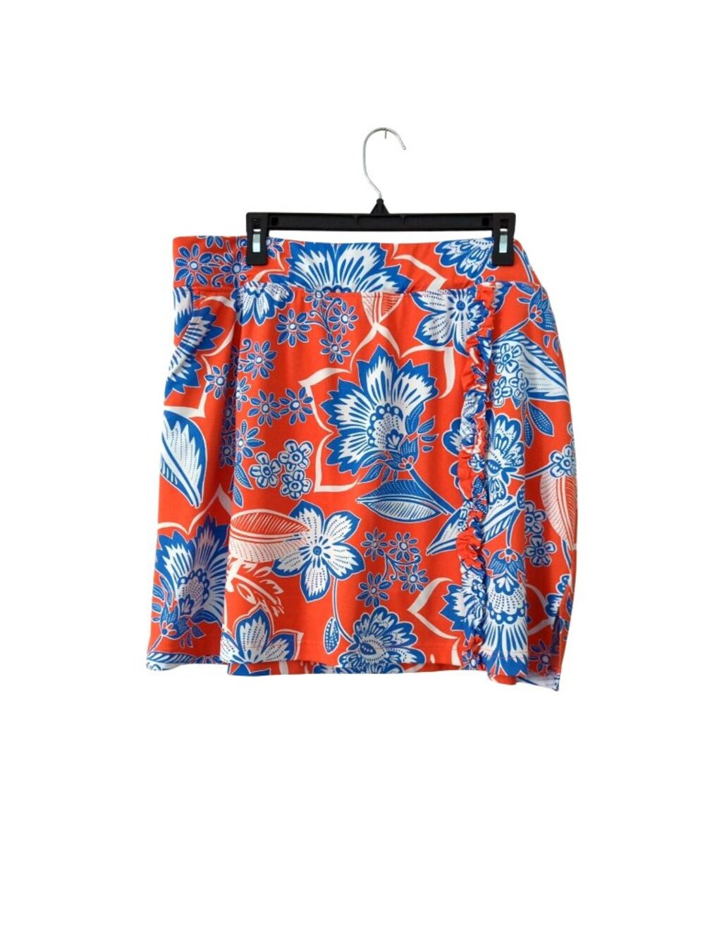 Sport Haley Floral Skort XXL Orange & Blue Pockets Ruffle Accent Golf Casual-lpb